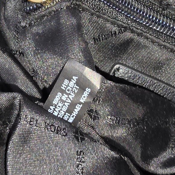 Michael Kors Vivianne Black Floral Quilted Leather Gold Chain Strap Shoulder Bag - Picture 8 of 12